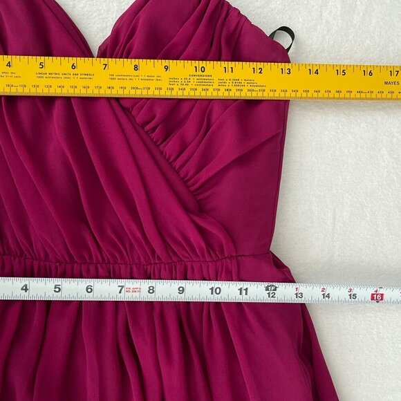 Y2K Strapless Fuchsia Pink Chiffon Gown Sweetheart Neckline Jim Hjelm Occasion 4 - Picture 7 of 10
